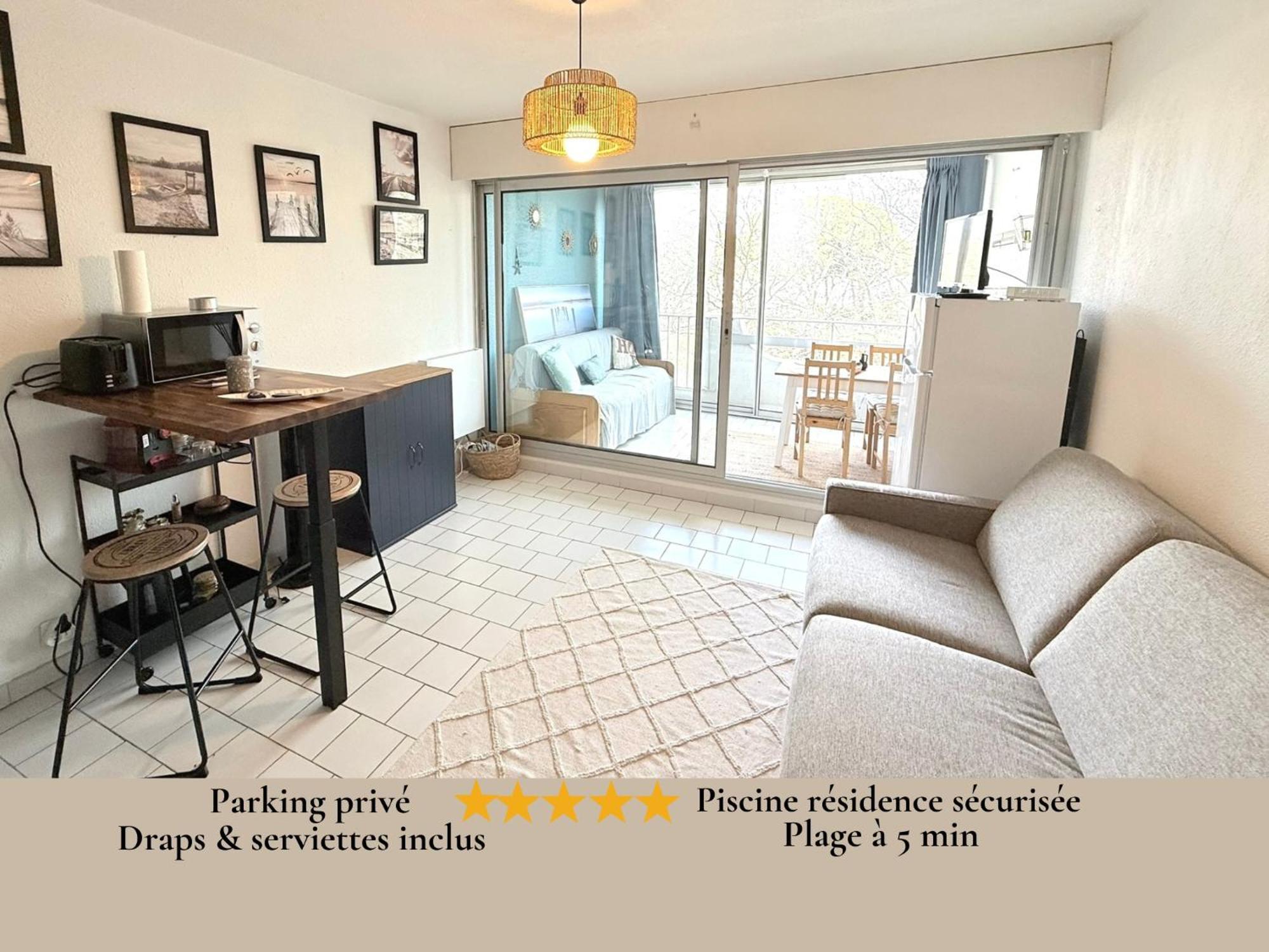 Appart Grande Motte Quartier Couchant - Parking - Balcon- Piscine - Plage 300M ลา กร็องเดอ-ม็อต ภายนอก รูปภาพ